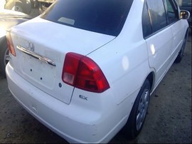 2001 HONDA CIVIC, WHITE, EX, 1.7L, VTEC, AT.  A25055